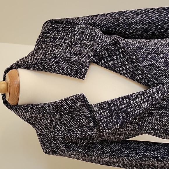 NWT BCBGeneration Black, Purple & White Tweed Wool Pea Coat Size: S - Picture 4 of 15